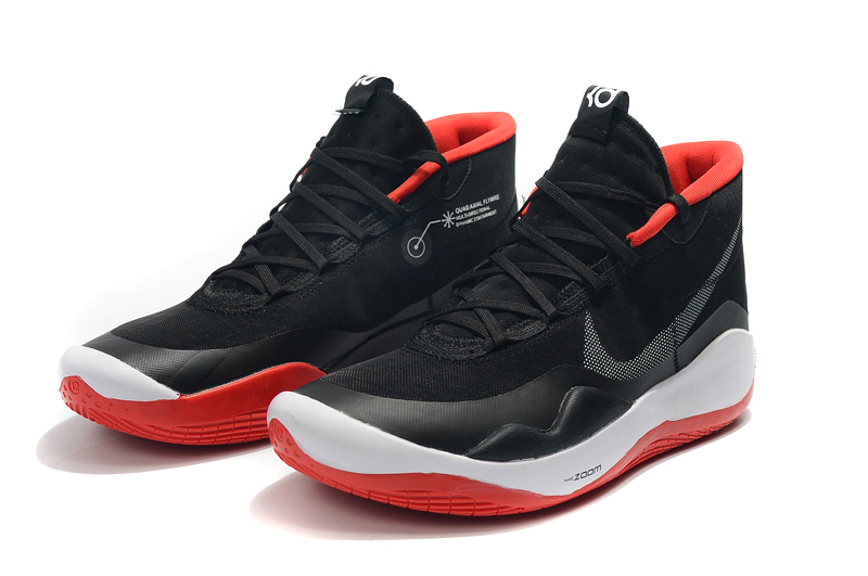 2019 Nike KD 12 Black White Red - Click Image to Close